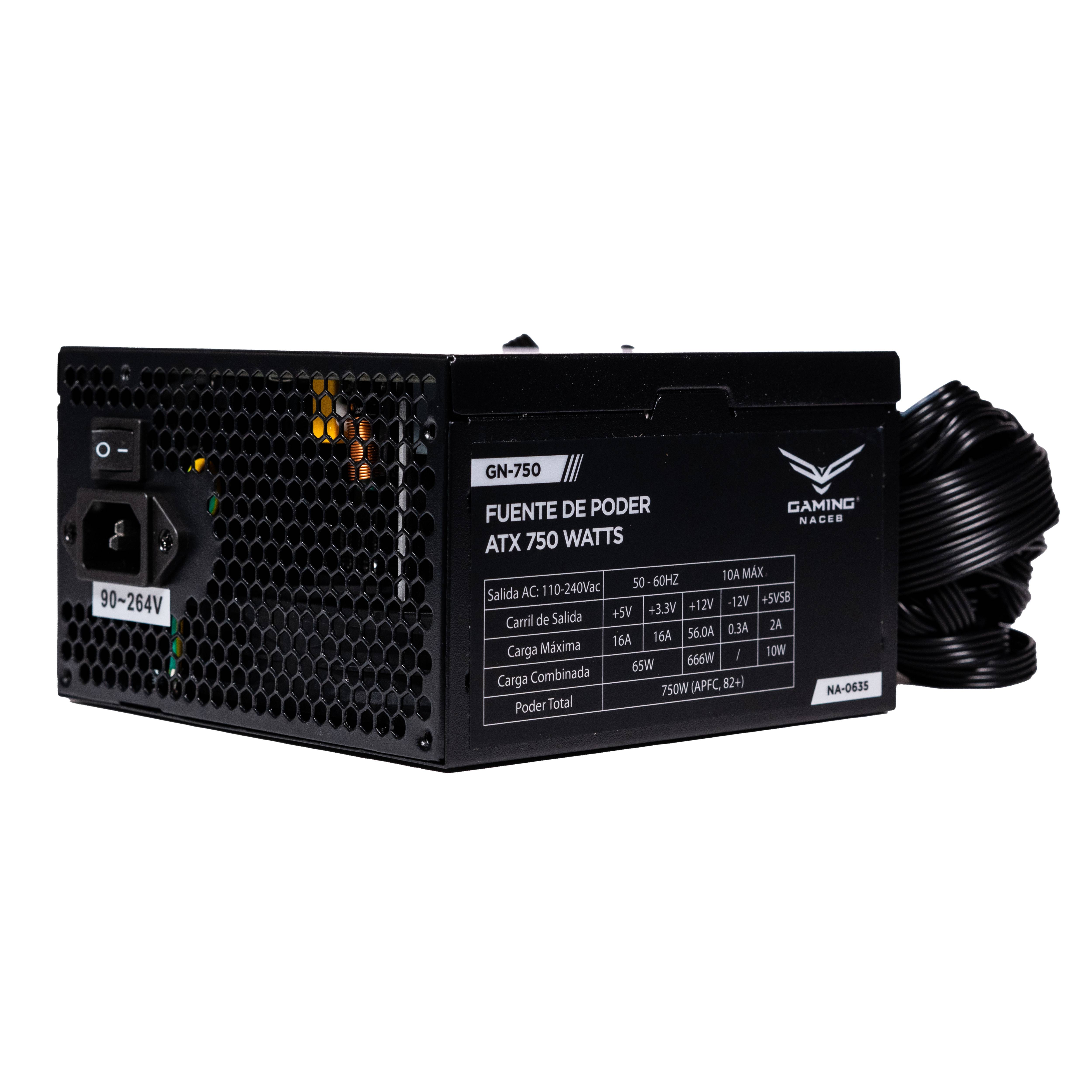 Fuente de poder Naceb 750W Atx Modular 80+ Bronze NA-0635 - Fuente de poder Naceb 750W Atx Modular 80+ Bronze NA-0635 -